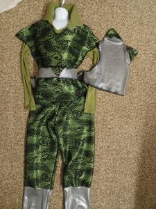 Kids Costumes to Hire - Alien Lacey - Green & Silver
